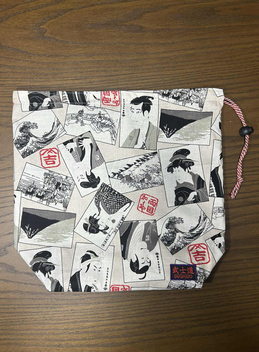 Ukiyoe mask bag